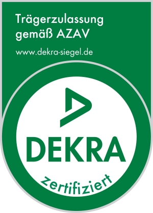 Dekra Trägerzulassung gemäß AZAV - Zertifikat